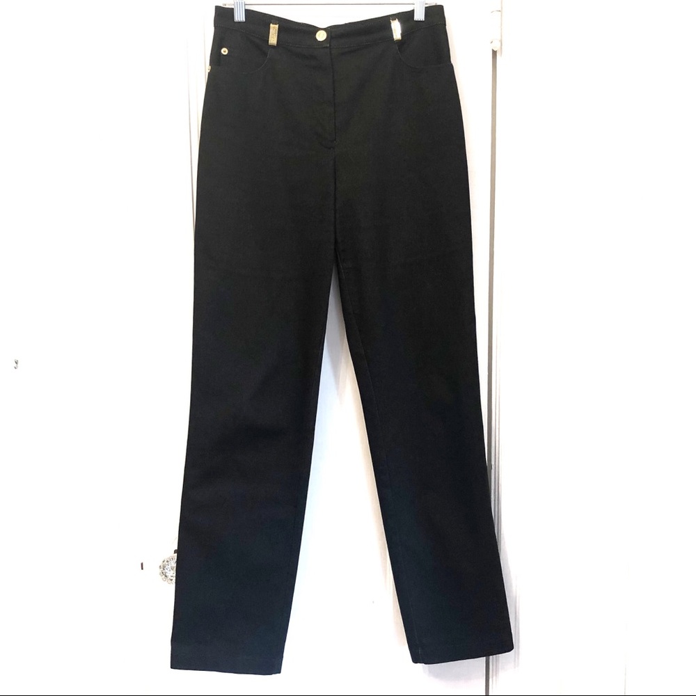 St. John Sport by Marie Gray black trouser jeans straight leg size 4